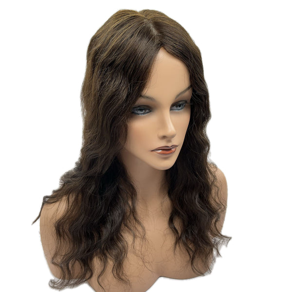 16x16cm Big size human hair toppers with full silk based,brown and black curly hair toppers for women hair volume