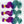 Load image into Gallery viewer, 12 inches body wave purple-green hair bundles