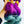 Load image into Gallery viewer, 12 inches body wave purple-green hair bundles