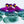 Load image into Gallery viewer, 12 inches body wave purple-green hair bundles