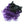 Load image into Gallery viewer, 16 inches Purple Ombre Clip In Hair Extensions 8Pcs Set 100g Black to Purple Brazilian Human Hair