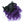 Load image into Gallery viewer, 16 inches Purple Ombre Clip In Hair Extensions 8Pcs Set 100g Black to Purple Brazilian Human Hair