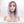 Load image into Gallery viewer, 14 inches pink ombre purple natural straight synthetic lace front wigs