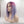 Load image into Gallery viewer, 14 inches pink ombre purple natural straight synthetic lace front wigs
