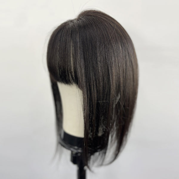 Human Hair Toppers With bangs For Woman Hair Piece With Clips For Thinning Hair Adding Volume