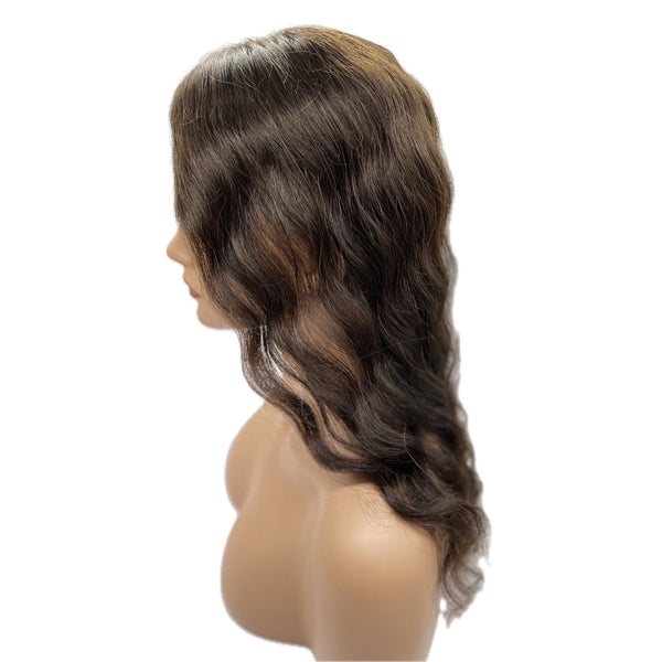 16x16cm Big size human hair toppers with full silk based,brown and black curly hair toppers for women hair volume