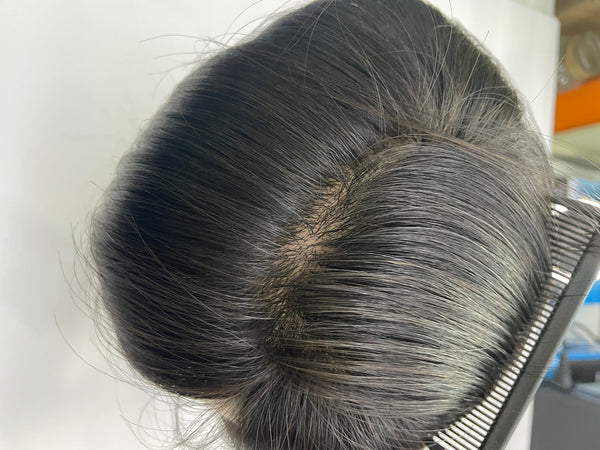 16X18 Big Base Size Free Part Hair Topper 100% Remy Top Hair Toupee Full Silk Based Handmade Hair Piece For Women Thin Hair