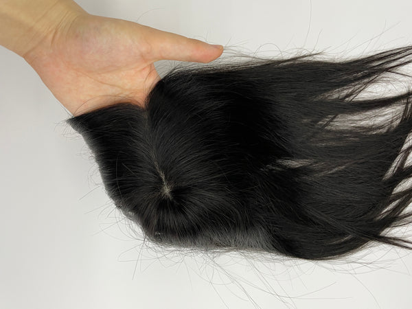 10x13 Full Silk Based Human Remy Hair Toppers For Women, Free Part Hair Piece with Clips For Thin Hair Or Hair Loss
