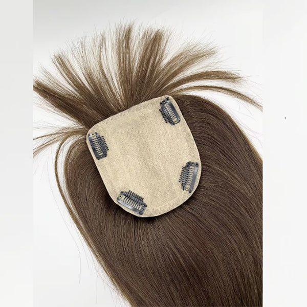 Human Hair Toppers With bangs For Woman Hair Piece With Clips For Thinning Hair Adding Volume