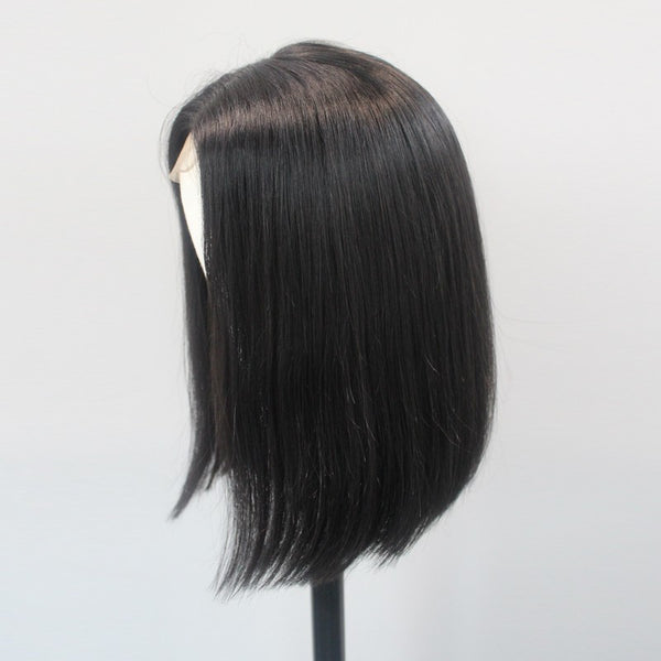 PROMOTE 12 INCHES NATURAL STRAIGHT BRAZILIAN VIRGIN HUMAN HAIR LACE FRONT BOB WIGS FOR WOMEN