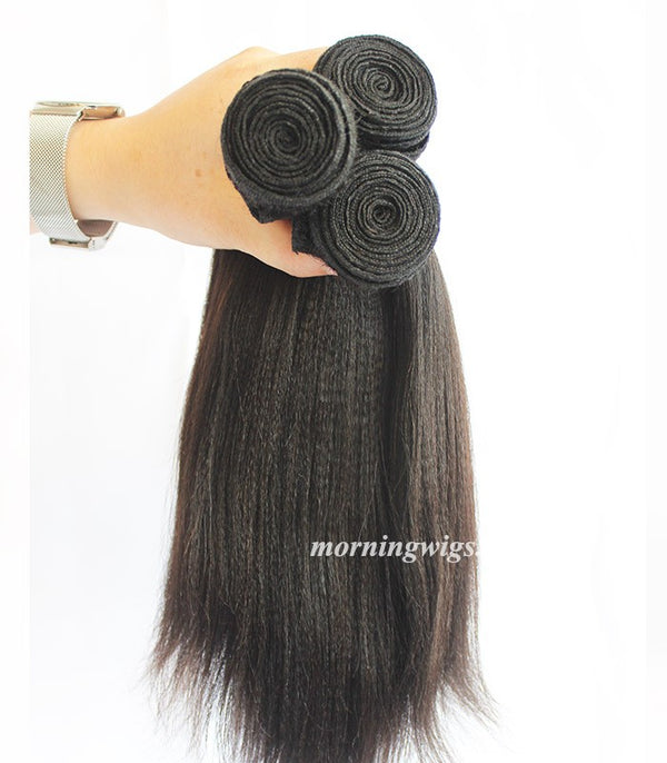 14 inches black yaki straight 100% human hair extensions worldwide supplied