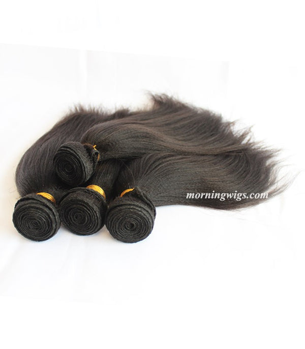 14 inches black yaki straight 100% human hair extensions worldwide supplied