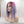 Load image into Gallery viewer, 14 inches pink ombre purple natural straight synthetic lace front wigs
