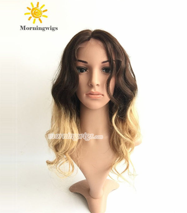 14 inches 1B-4-27 ombre color brazilian Hair full lace wig