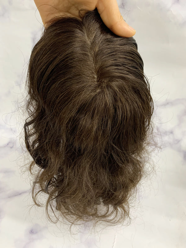 10A grade top quality human remy hair toppers with full silk based for thinning hair. 12*13cm silk based size.