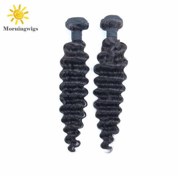100%  human hair material deep wave hair extensions