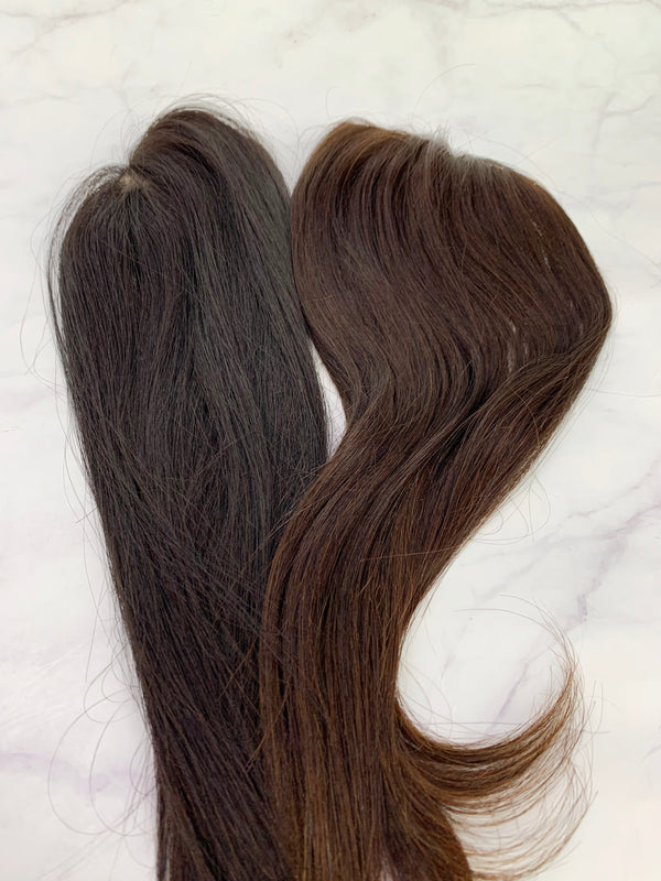 14x15cm full silk based human hair toppers with Free part. 10A grade human remy hair toppers, thin hair help.