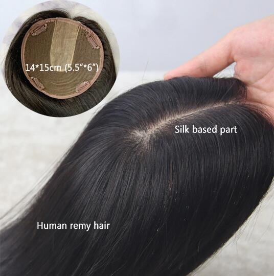 Breathable Human hair toppers. Middle size 5.5"*6"(14*15cm) fit for most of hair loss. Thin hair help for women