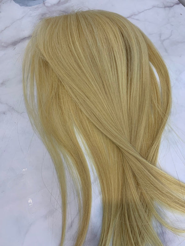 100% human hair topper pieces for women,human hair topper.Blonde human hair topper for white women.